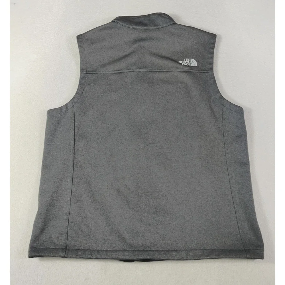 The North Face Vest Mens Large Gray Windwall Softshell‎ Full Zip TrinityRail